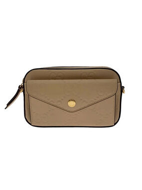 Gucci beige Pink Jumbo GG embossed Chain Crossbody Bag